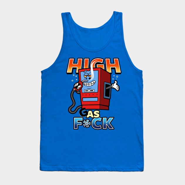 Funny AF Gas High Inflation Cartoon Meme Tank Top by Originals By Boggs